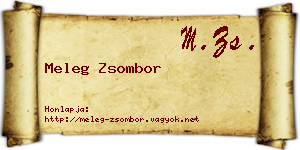 Meleg Zsombor névjegykártya